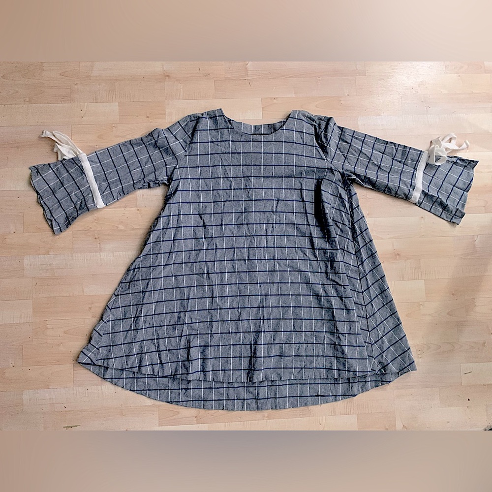 Indie Designer Plaid Dress or Long Top.Fits Many Sizes!